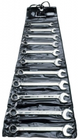 Spanner set, combination ring & open end, imperial, 11 pcs.