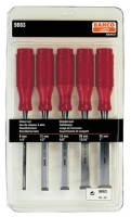 Chisel set, 5 piece - 6, 12, 16, 20 and 25mm