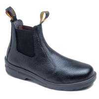 Black Rambler print leather elastic side boot