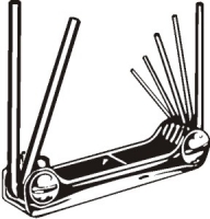 Fold-Up Hex Key Set,Metric 1.5-6Mm (Sml)