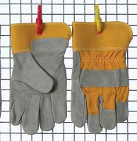 Heavy duty leather|cotton glove