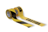Barricade tape, Yellow and Black.
