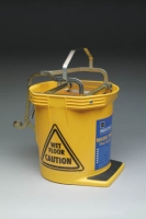 Wide Mouth 16L Plastic Industrial Yellow Mop Bucket