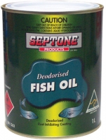 Fish Oil (Deodorised). Short Can . 1 Litre
